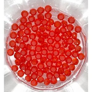 50pcs Beads for Jewelry #20157 Red Table Cut Faceted Beads